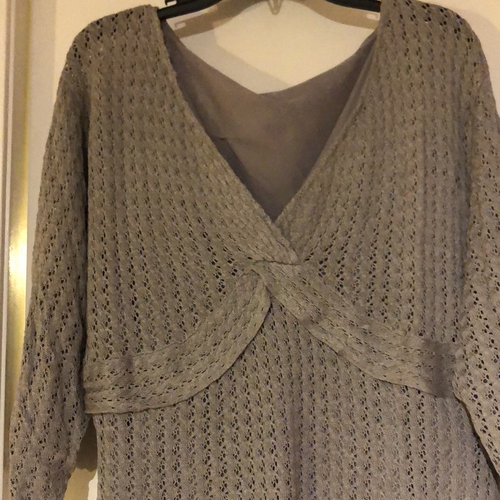 Women’s gray lace sweater Size XL